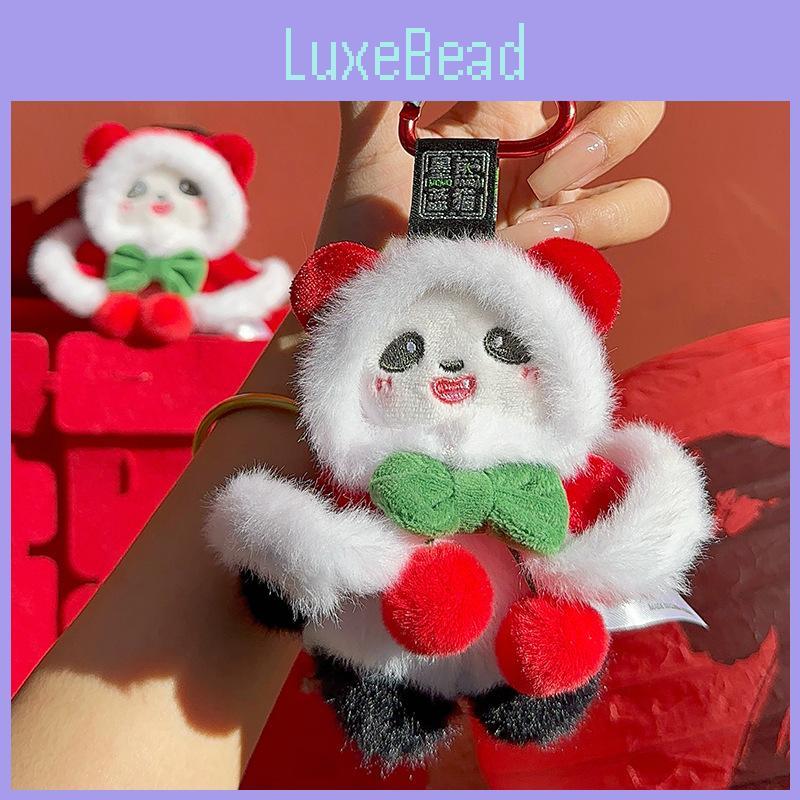 Plush Panda Cartoon Toy Animal Keychain Backpack Pendant Childrens Gift Holiday