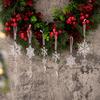 6Pcs Creative Acrylic Christmas Snowflake Pendant Christmas Tree Pendant Ice Bar Simulated Snowflakes Christmas Decorations
