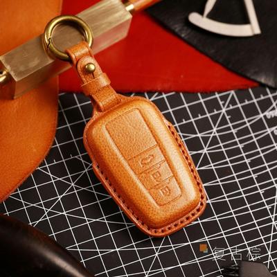 GUSHIBEI Genuine Leather Car Key Case Cover For TOYOTA