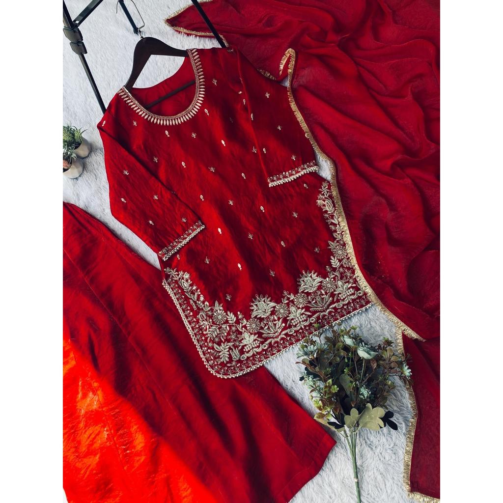 Beautiful Party Wear Pakisatni Salwar Kameez Indian Wedding Wear Palazzo Suit