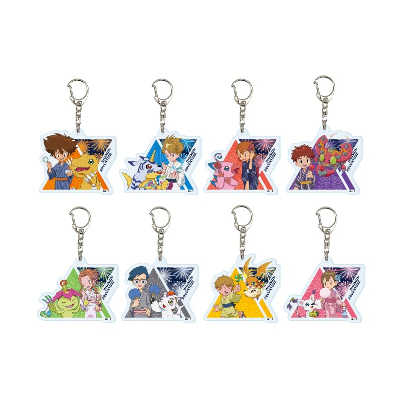 

Digimon Adventure 14 версия в юкате. [Оригинальная иллюстрация] Полный набор акриловых брелоков (Коробка из 8 шт.)