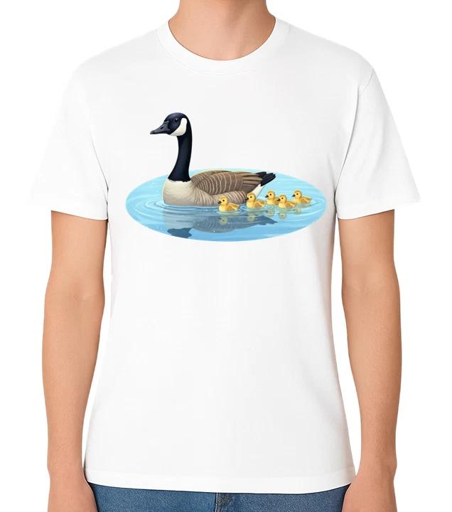 Canada Goose T-Shirt Duck Family Wildlife Graphic Gift Unisex Tee XL