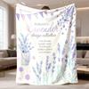 2026 Latest Flannel Blanket Romantic Lavender Floral Throw Blanket Hypoallergenic, TearResistant, AllSeason Polyester Bedding with Geometric Patterns