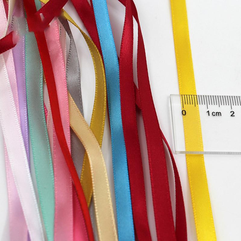 Buy 0.6cm Satin Ribbons High Density Multicolor Ribbon For Wedding