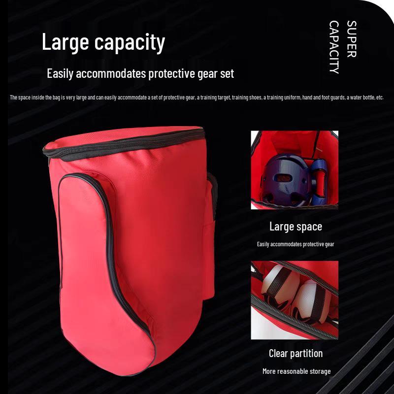 White Taekwondo & Boxing Gear Backpack - Large Capacity Waterproof Oxford Cloth
