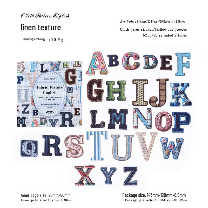 Amerykańskie Retro Materiały do Dziennika Naklejki: Czcionka z wielkimi literami alfabetu angielskiego