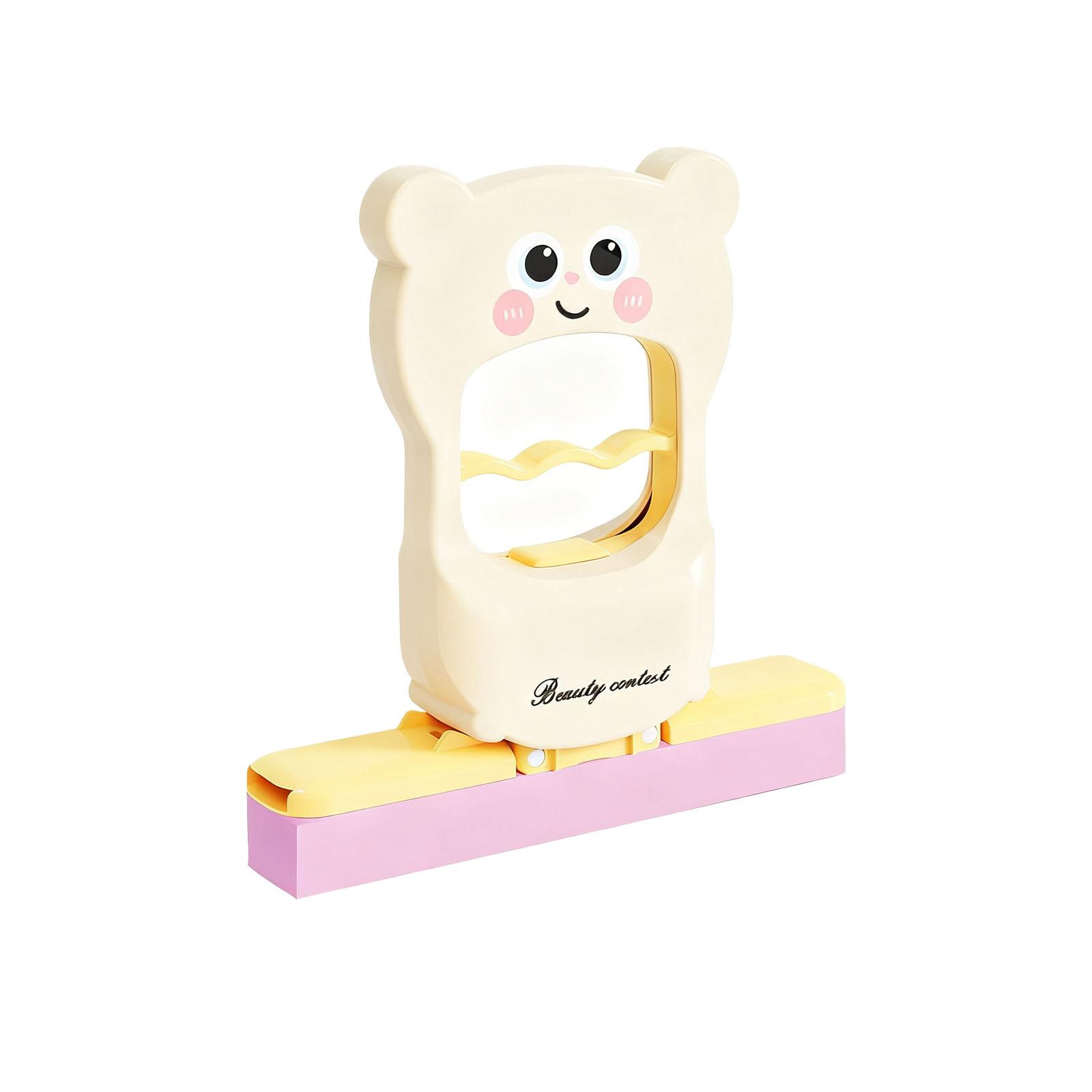 

Милая мультяшная швабра-медвежонок - Маленькая самоотжимающаяся абсорбирующая швабра, Складная микрофибра One Size белый