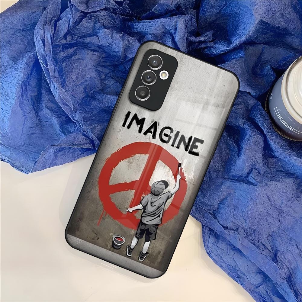 Street Art Banksy Graffiti Phone Case for Samsung Galaxy S25 S24 S30 S21 S23 S20 S22 Fe Note 20 Pro Edge Ultra Plus glass Cover
