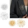 Exquisite Sun Symbol Brooch Stylish Embossed Lapel Pin Featuring Detailed Embossing for Gift Giving Occasions