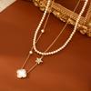 Four-leaf Clover Necklace High-end Pendant Classy Sense of Accessible Luxury Necklace Clavicle Chain for Women