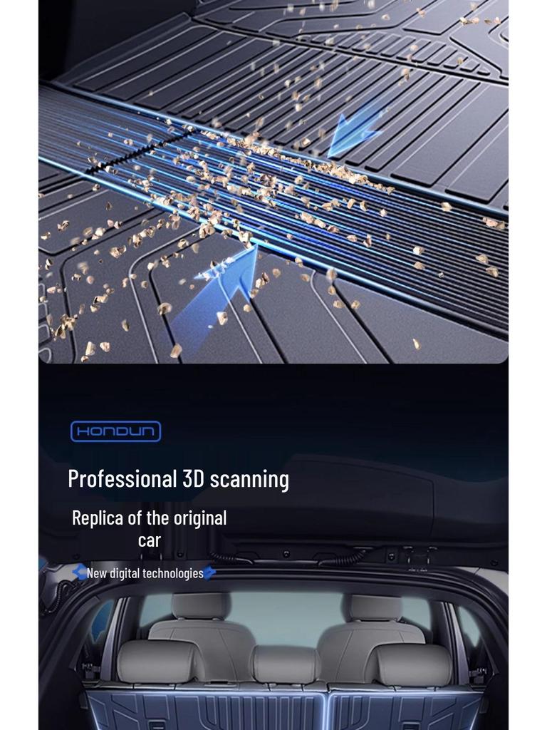 Zeekr 7X Trunk Mat TPE25: Integrated Tail Box Mat for Car Interior Modification.