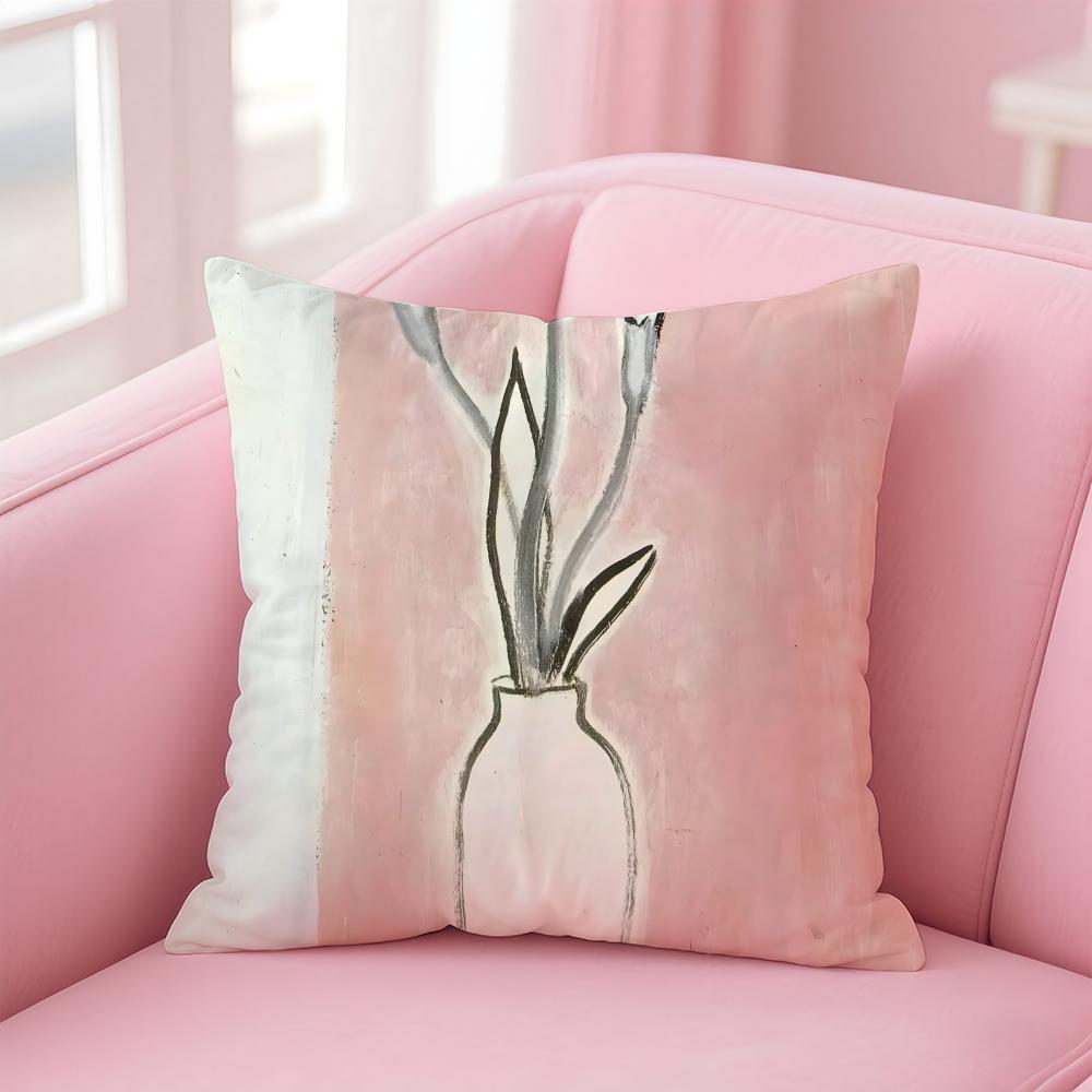 elegant shape ART SSanyu Cushion Cover Pillow Case Soft Skin Friendly Fabric Comfort  Concealed Zipper