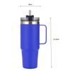 Stainless Steel Ice Ba Cup Double Vacuum Vacuum Cup Large Capacity with Straw with Lid Handle Car Cup