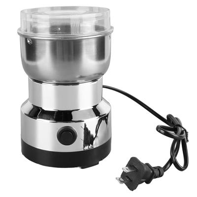 Electric Grinder 4 Blades Transparent Lid Small Electric Coffee Bean Mill for Herbs Grains
