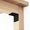 16-Pack Black Stainless Steel Corner Brace 1.5" L Shaped Heavy Duty Right Angle Bracket For Wood Shelves With Screws