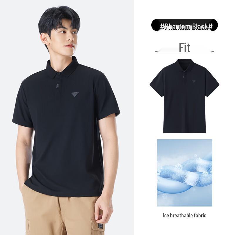 CAMEL Men's Waffle Knit Cooling Polo Shirt