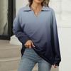Women's Summer Fashion Casual  Printed V-Neck Long Sleeve Shirt Top