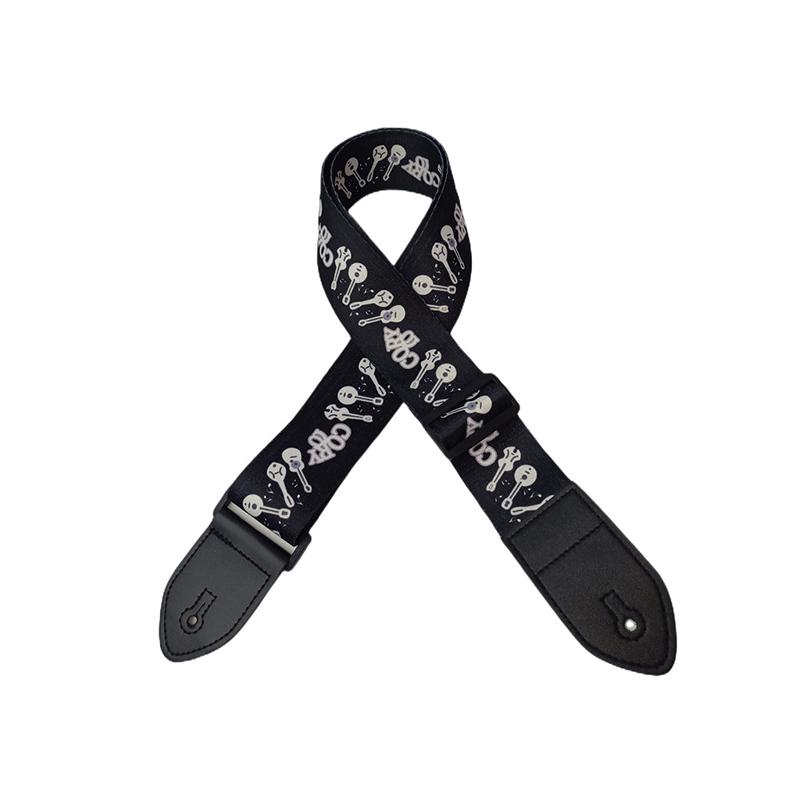 36 Inch Embroidered Electric Guitar Shoulder Strap Heat Transfer Printed Folk Guitar Bag Strap Piano Strap