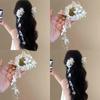 1Pc New Chinese Super Fairy Atmosphere Feeling Flower Tassel Hair Clip Female Light Luxury Premium Feeling Niche Side Clip