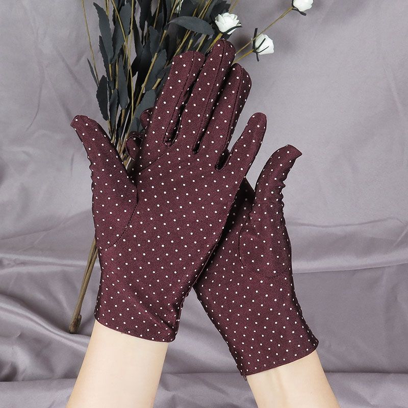 

Мужские весенне-осенние тонкие дышащие солнцезащитные рабочие перчатки высокоэластичные эластановые ювелирные этикетные сценические общие перчатки One Size