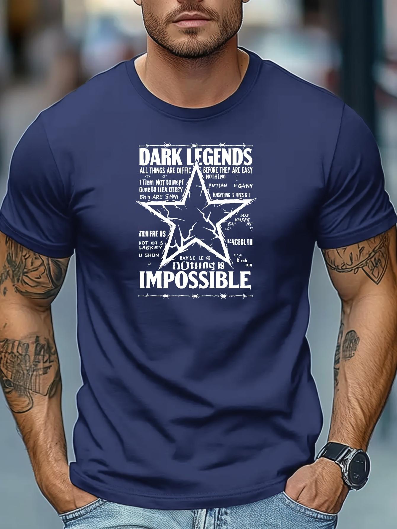 Dark Legends Graphic T-shirt - Cotton Blend L