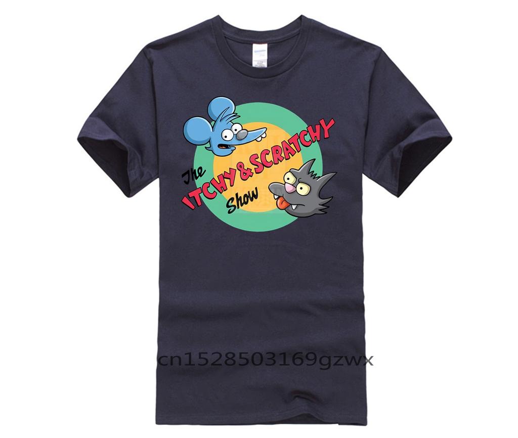 Trendy Creative Graphic T Shirt Top The Fight And Bite Itchy Scratchy Clothes New Summer Unisex Casual Print T Shirt Unisex