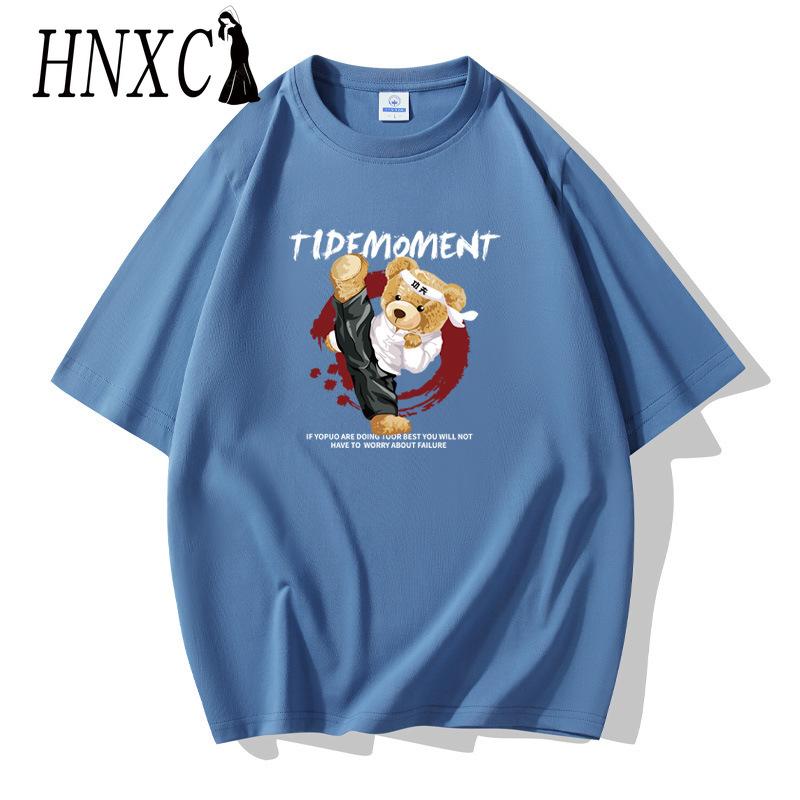 

Футболка с коротким рукавом из хлопка HNXC, мужская модная свободная рубашка с коротким рукавом и принтом «Сострадательная рубашка» XXXXXL темно-синий