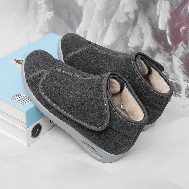 Ghete calde pentru femei Iarnă Catifea Ortopedice Picioare late Pantofi umflați Femei Eversiune Ajustare Moale Confortabil Pantofi diabetici