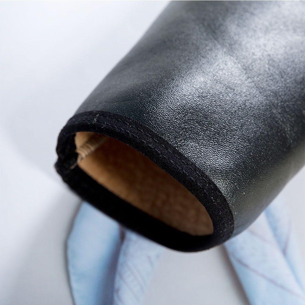 Unisex Men Women Winter Breathable Middle Socks Soft Non-Slip Boot Slipper Leather Thermal Socks