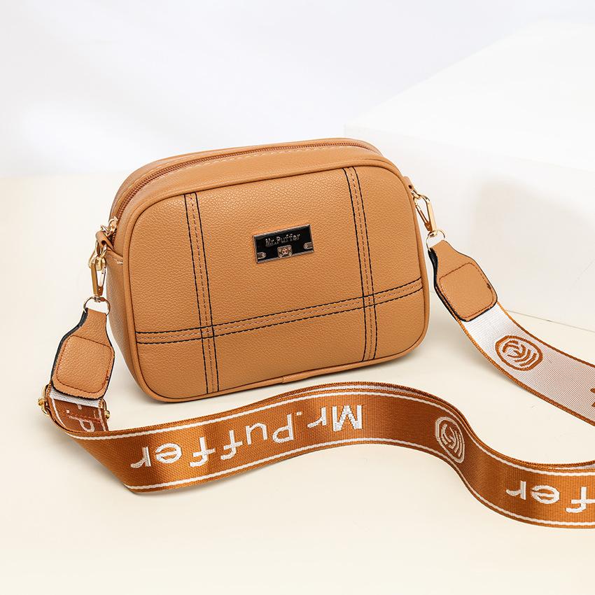 

Женская осенняя простая и персонализированная маленькая квадратная сумка, широкополосная сумка-кроссбоди для мобильного телефона с надписью хаки