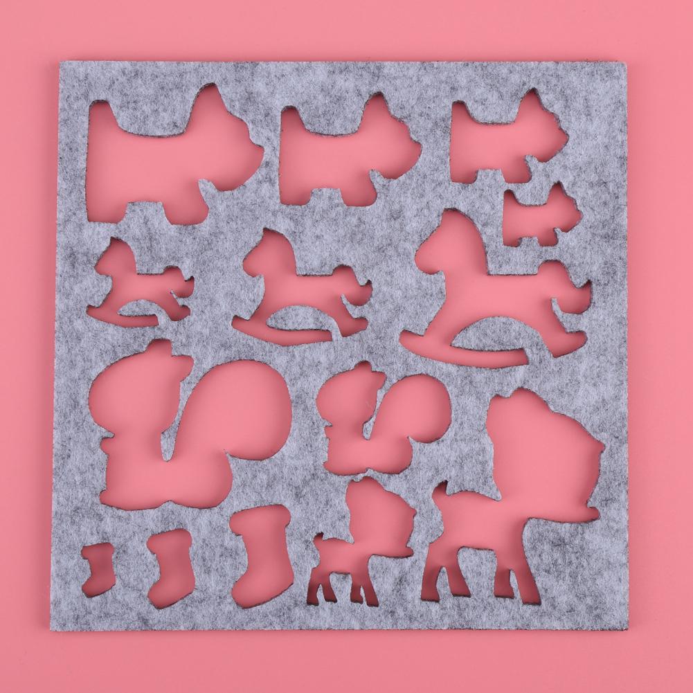 7pcs Set DIY Needle Felting Applique Mold Felt Template Beginner Craft Tool