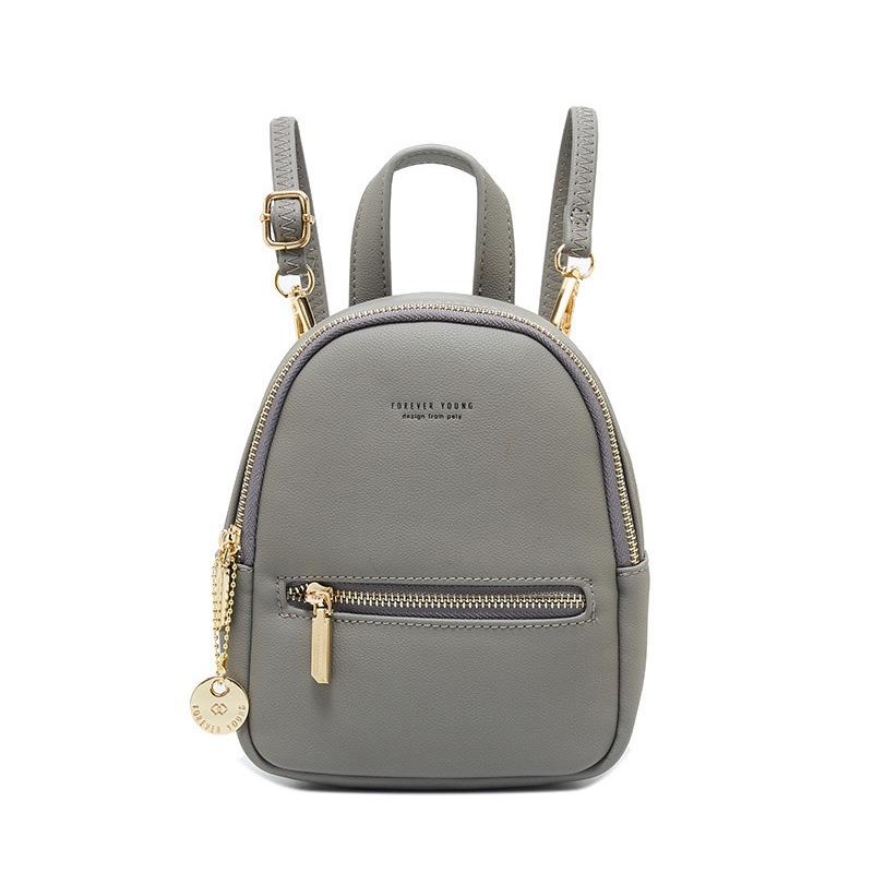 

IELGY Искусственная кожа в корейском стиле, модный простой женский рюкзак большой вместимости серый