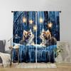 2 Pcs Starry Cats Curtains – 100% Polyester Light Filtering Modern Art Design for Bedroom Living Room Office Decor