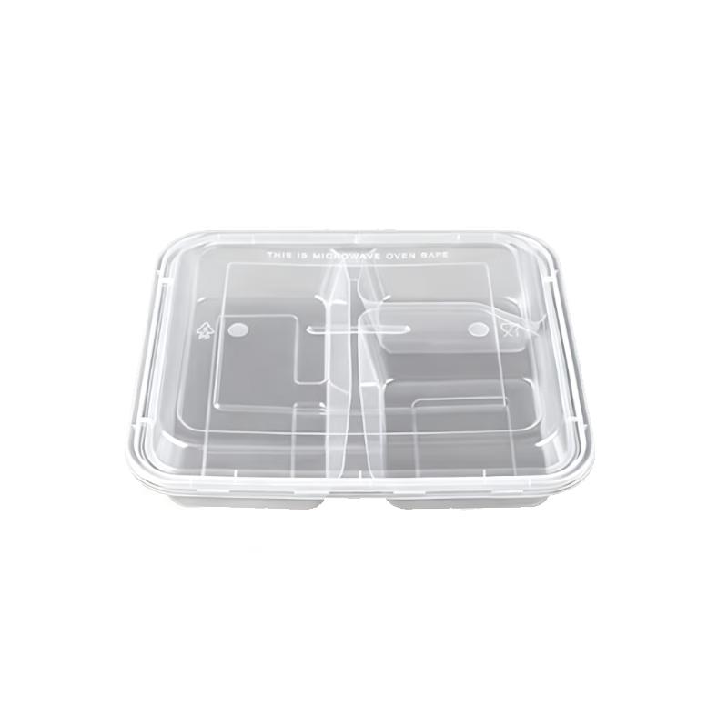 Disposable 3-Compartment Meal Prep Containers