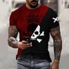 Europe And America Hot Sale Viking Tattoo Art T shirt Men's 3D Print T-shirts Summer Casual Sports Short Sleeve Retro Tops