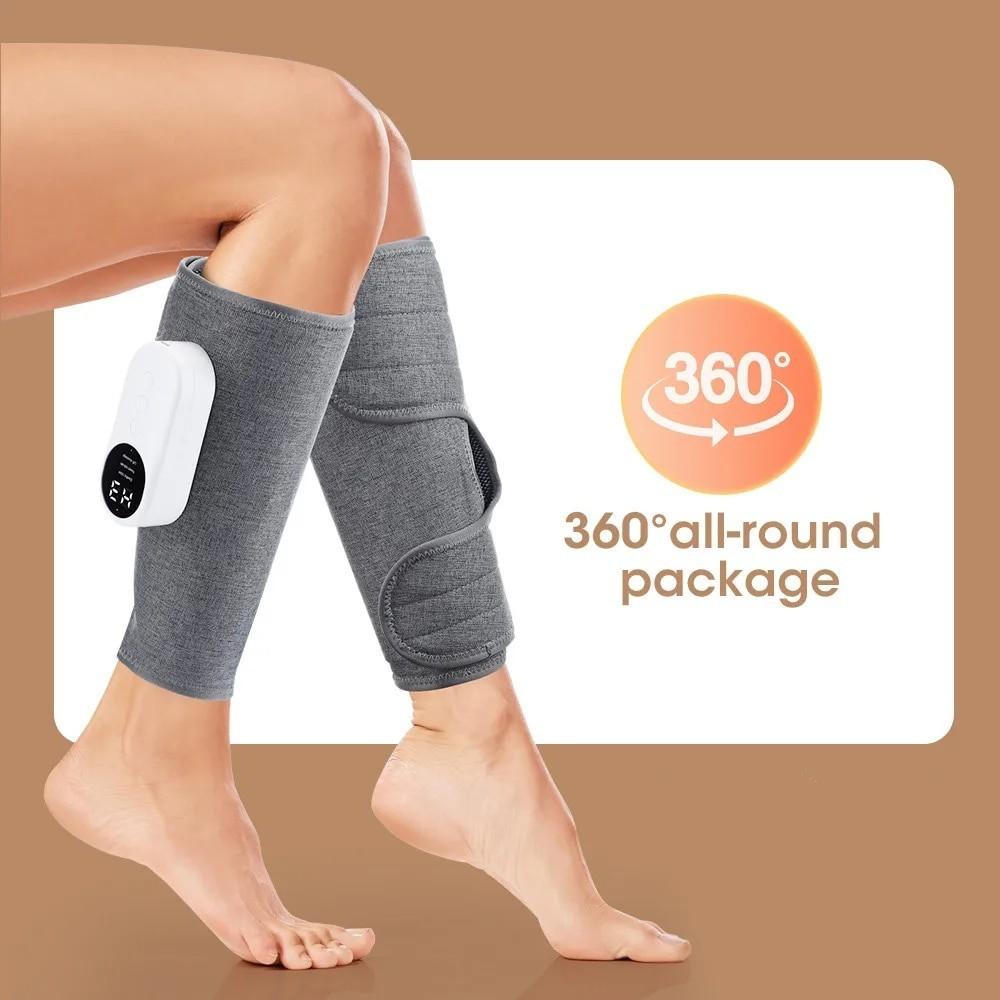Charging Calf Air Compression Massager Thigh And Knee 360° All-Round Massage Device Gray Electric Leg Massager