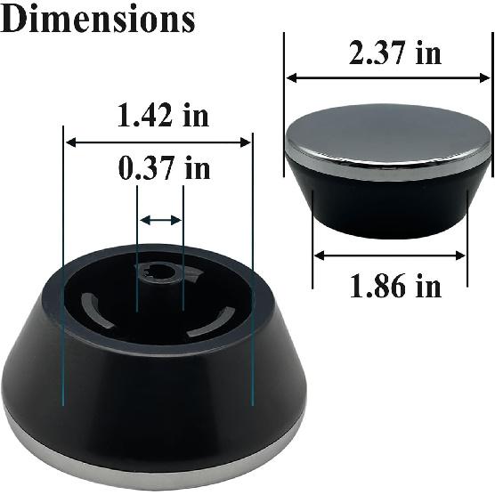 AEZ73913401 Knob Assembly Fits washers and dryers Chrome