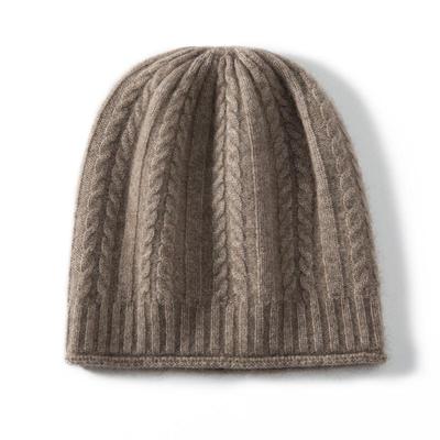 Unisex Winter-Kabelstrickmütze aus Kaschmir - Weiches Kopfband für kaltes Wetter