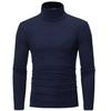 Männer Herbst Winter Slim Fit Bodenbildung T-shirt Rollkragen Lange Ärmel Einfarbig Elastische Dünne Pullover Tops Streetwear