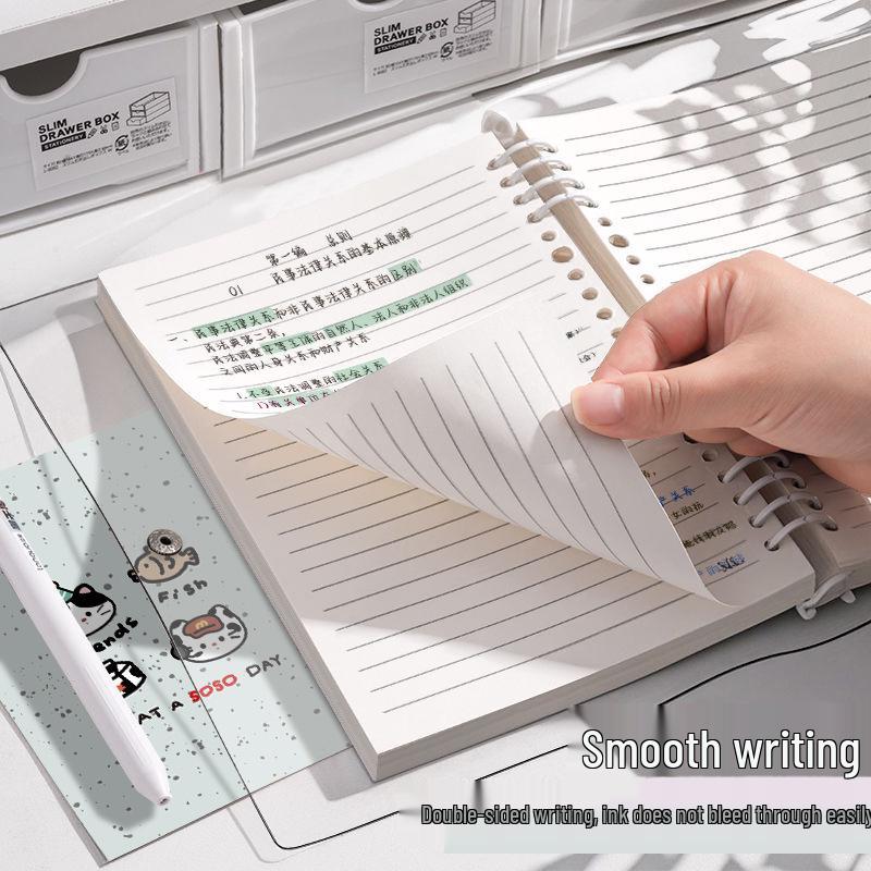 B5 High-Value Ink Splash PVC Soft Shell Loose-Leaf Notebook for Students