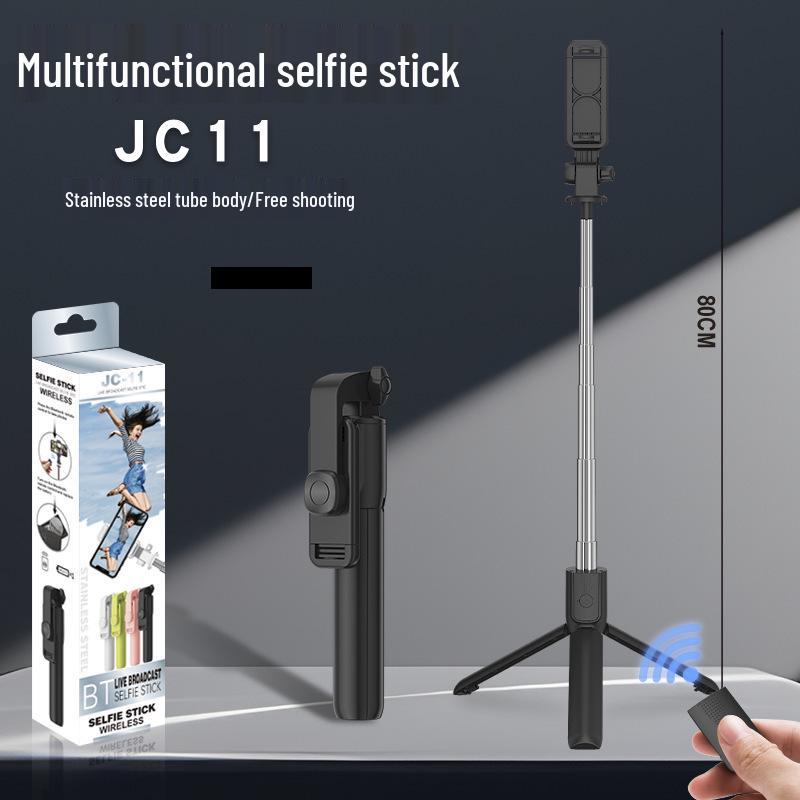 Bluetooth Selfie Stick with Fill Light and Portable Tripod Stand