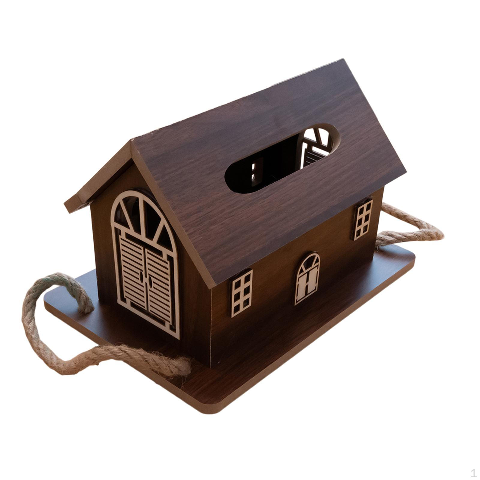 

Decorative House-Shaped Tissue Dispenser, Toilet Paper Holder, Facial Organizer for Bedroom Or коричневый