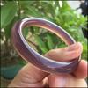 Natural Chalcedony Agate Purple Bracelet Fashionable Charm Emerald Bangle Women's Gift
