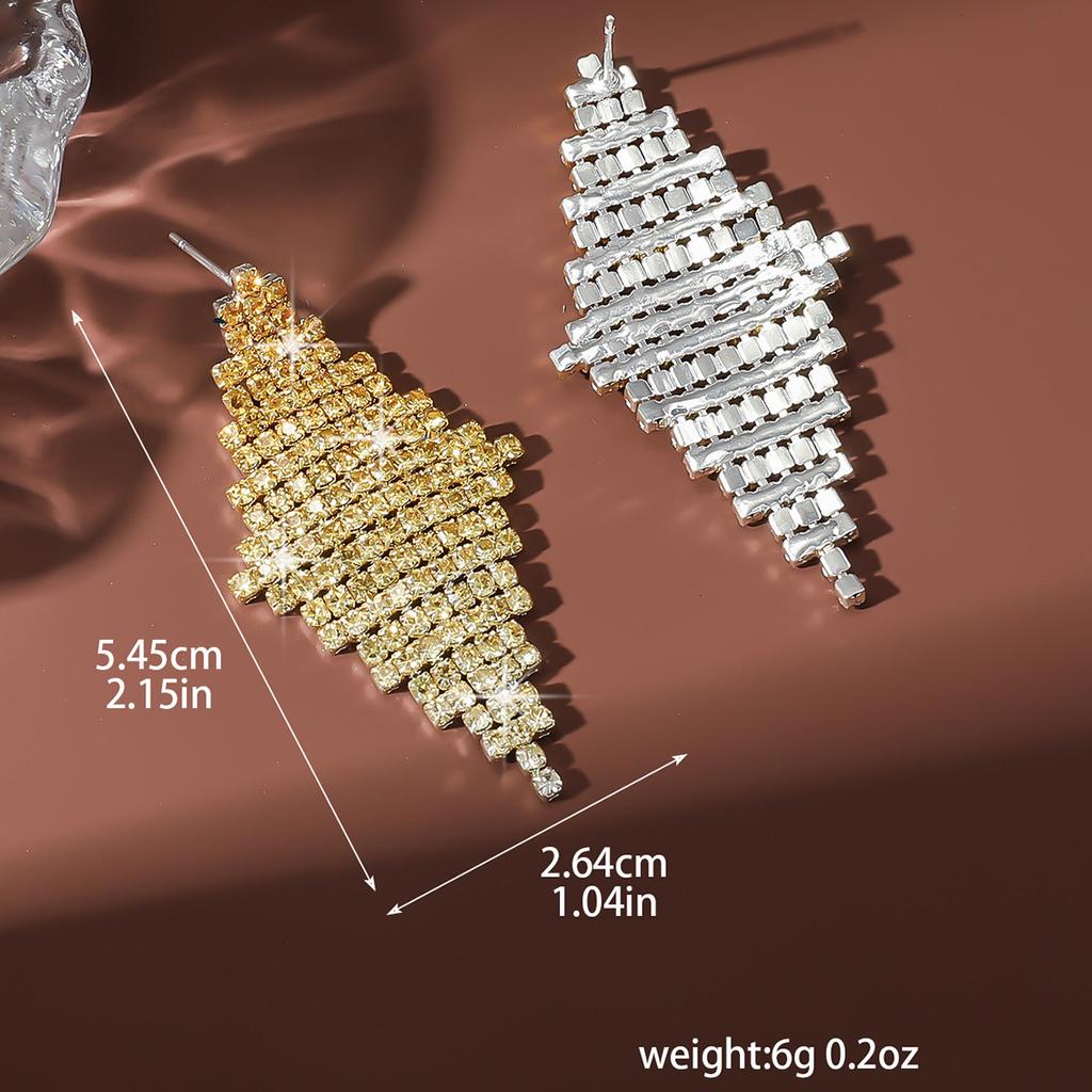 New Popular Jewelry Claw Chain Long Tassel Gradual Change Color Earrings Bride Stage Atmosphere Earrings