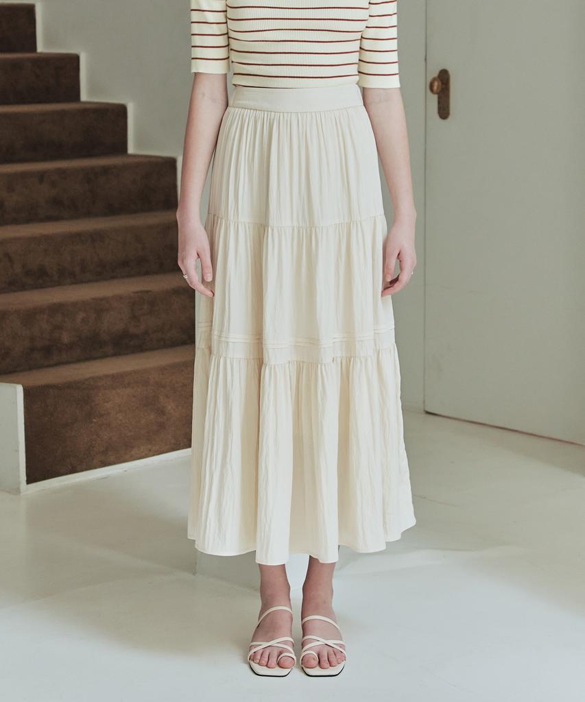 Zero Street [2 Colors] Souffle Tiered Skirt