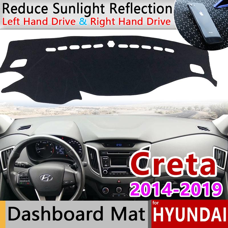 for Hyundai Creta Ix25 2014 2015 2016 2017 2018  Anti-Slip Mat Dashboard Cover Pad Sunshade Dashmat Carpet Car Accessories