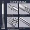 Ntcpefy 2-Piece Stainless Steel Ball and Wire Egg Whisk Set for Kitchen Cooking, Stirring, Whisking, and Beating