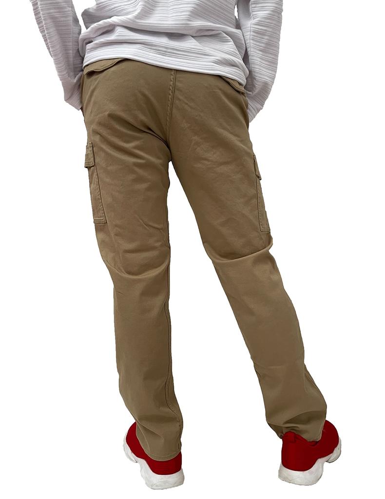 Outdoor Products Men's Slim Stretch Cargo Chino Pants, Authentic, 8604 / A8Y (JP, Sizes 100, 95, Beige)