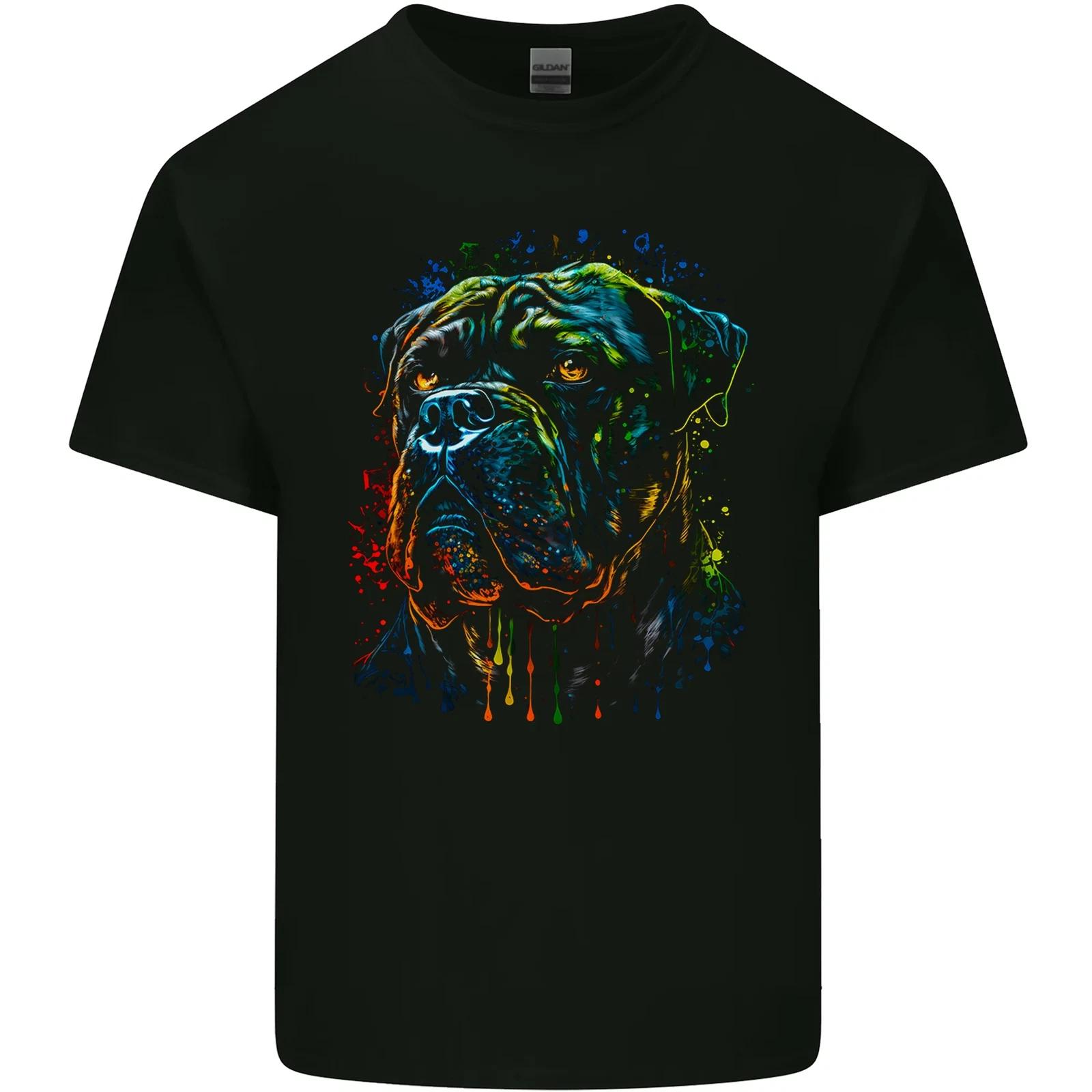 A Colourful Cane Corso Dog Kids T-Shirt Childrens S