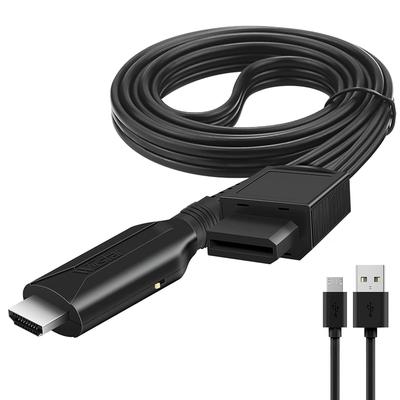 Wii HDMI adaptérový kabel, podpora 1080P720P - Wii HDMI konvertor, vylepšená kvalita obrazu, vylepšovač rozlišení, Plug and Play, kompatibilní s S-Video, vše